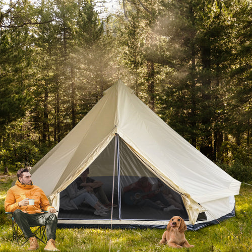 16.5’ x 16.5' x 10' 10-Person Waterproof Camping Tent Yurt with Unique Style